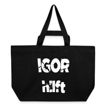 Igor helps - Recycled Shopping Bag Stanley/Stella - black - Front