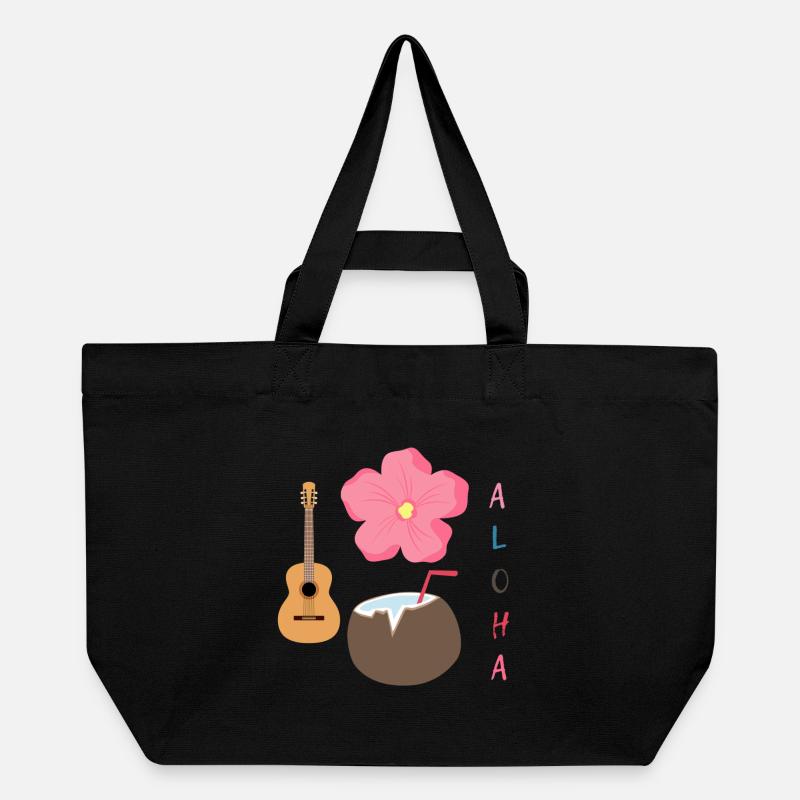 Hawaiian Harmony Designe - Cabas recyclé Stanley/Stella - noir