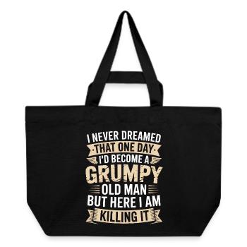 Grumpy Old Man Killing It - Recycled Shopping Bag Stanley/Stella - black - Front
