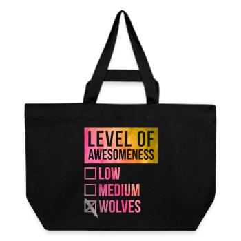 Wolf - Recycelte Shopping Bag von Stanley/Stella - Schwarz - Vorne