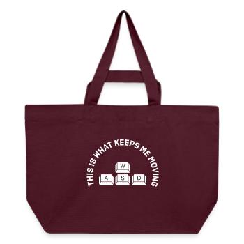 WASD - Gaming Shirt - Recycled Shopping Bag Stanley/Stella - burgundy - Front
