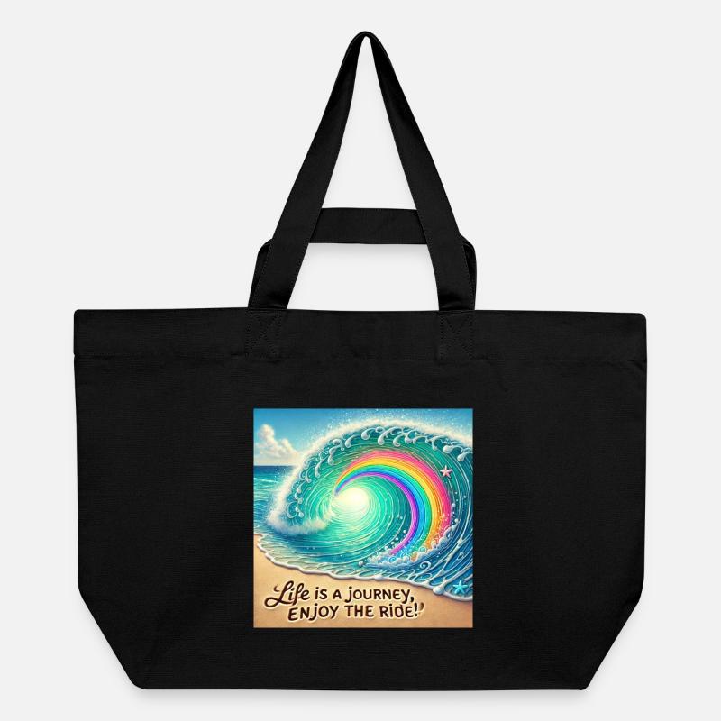Wave Journey Tourbillon arc-en-ciel - Cabas recyclé Stanley/Stella - noir
