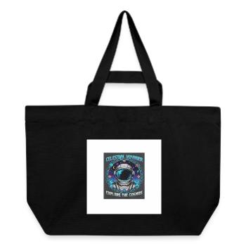 Celestial Voyager Explore Cosmos - Recycled Shopping Bag Stanley/Stella - black - Front
