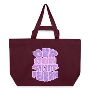 Geschenk für Steven - Recycelte Shopping Bag von Stanley/Stella - Burgunderrot - Vorne