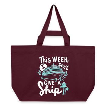Kreuzfahrtschiff Urlaub - Recycelte Shopping Bag von Stanley/Stella - Burgunderrot - Vorne