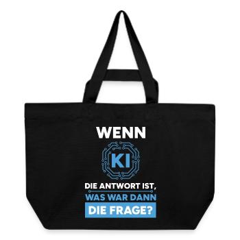 Artificial Intelligence Question Answer Saying - Recycled Shopping Bag Stanley/Stella - black - Front