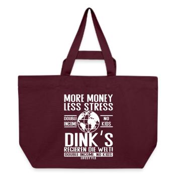 Plus d’argent, moins de stress – DINK Lifestyle - Cabas recyclé Stanley/Stella - bordeaux - Devant