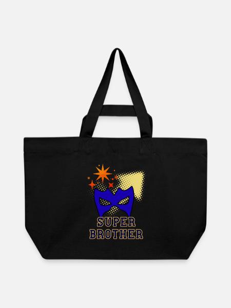Super-Bruder - Recycelte Shopping Bag von Stanley/Stella - Schwarz