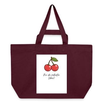 Kirsch-Vibes Süße Momente - Recycelte Shopping Bag von Stanley/Stella - Burgunderrot - Vorne