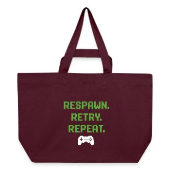 Réapparaître. Réessayer. Répéter. – Conception de pixels de jeu - Cabas recyclé Stanley/Stella - bordeaux - Devant