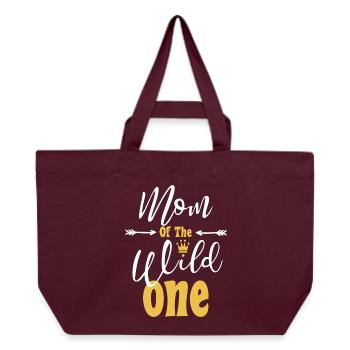Mom Of The Wild One lustiger 1. Geburtstag First Thing - Recycelte Shopping Bag von Stanley/Stella - Burgunderrot - Vorne