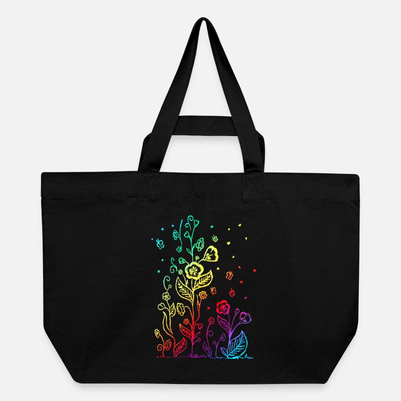 flower - Recycelte Shopping Bag von Stanley/Stella - Schwarz
