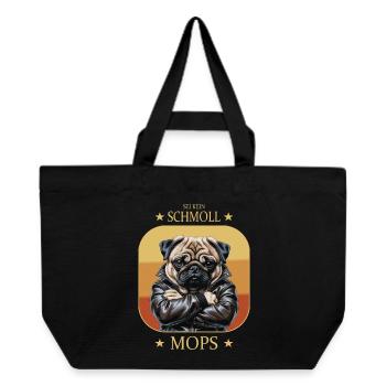 Schmollmops - Recycelte Shopping Bag von Stanley/Stella - Schwarz - Vorne