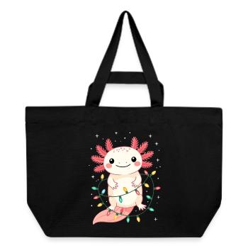 Axolotl Weihnachten Weihnachtspullover lustig süß - Recycelte Shopping Bag von Stanley/Stella - Schwarz - Vorne