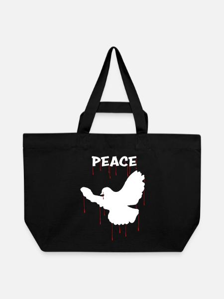 Friedenstaube - Recycelte Shopping Bag von Stanley/Stella - Schwarz
