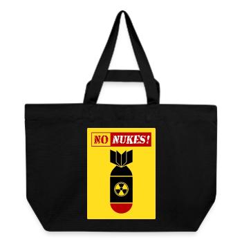 ANTI-ATOMWAFFEN | KEINE ATOMWAFFENBEWEGUNG - Recycelte Shopping Bag von Stanley/Stella - Schwarz - Vorne