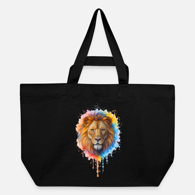Lion à l’aquarelle - Cabas recyclé Stanley/Stella - noir