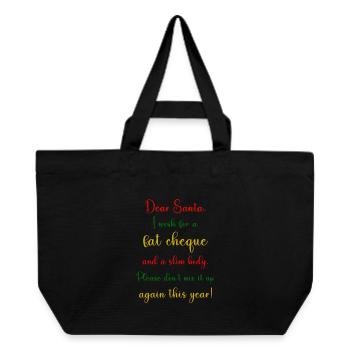 Dear Santa - Recycled Shopping Bag Stanley/Stella - black - Front