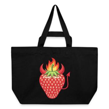 Devilish Strawberry - Recycled Shopping Bag Stanley/Stella - black - Front