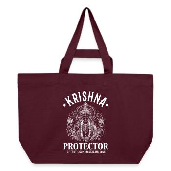 Krishna – Indische Gottheit Design - Recycelte Shopping Bag von Stanley/Stella - Burgunderrot - Vorne
