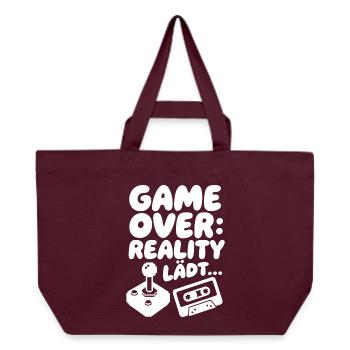 Game Over Reality - Recycelte Shopping Bag von Stanley/Stella - Burgunderrot - Vorne