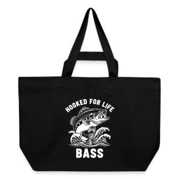 Passion Fishing River White Bar - Recycled Shopping Bag Stanley/Stella - black - Front