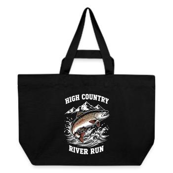 Fishing High Mountain River Trout - Recycled Shopping Bag Stanley/Stella - black - Front