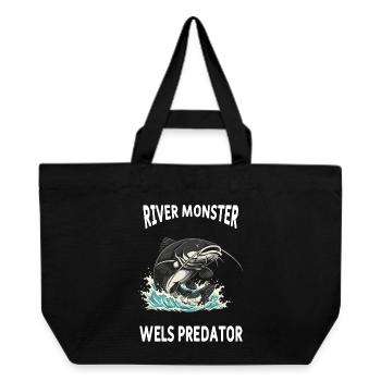 Fishing River Catfish - Recycled Shopping Bag Stanley/Stella - black - Front