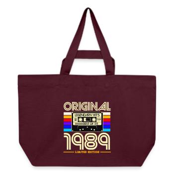 Original 1989 Limited Edition Cassette - Recycled Shopping Bag Stanley/Stella - burgundy - Front