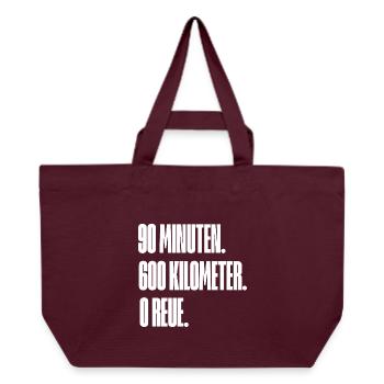 Schwarz hinten  - Recycelte Shopping Bag von Stanley/Stella - Burgunderrot - Vorne