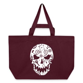 Klapprad Skull gothic T-Shirt Fashion Hoodie - Recycelte Shopping Bag von Stanley/Stella - Burgunderrot - Vorne