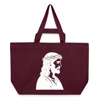 Silhouette de Jésus-Christ - Cabas recyclé Stanley/Stella - bordeaux - Devant