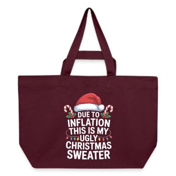 T-shirt de laide inflation de Noël - Cabas recyclé Stanley/Stella - bordeaux - Devant