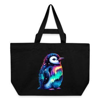 Aurora Borealis Penguin - Recycled Shopping Bag Stanley/Stella - black - Front