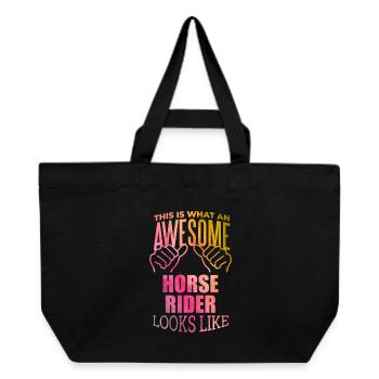 Reiten - Recycelte Shopping Bag von Stanley/Stella - Schwarz - Vorne
