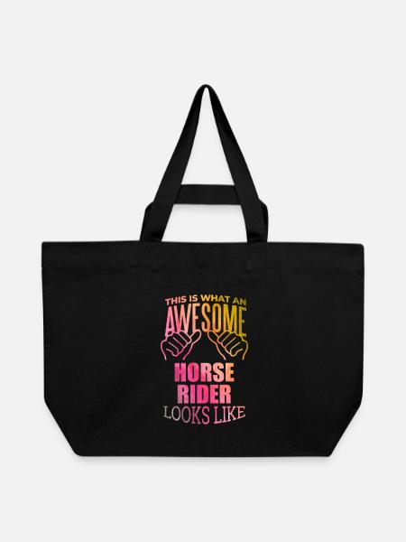 Reiten Reiten Reiten - Recycelte Shopping Bag von Stanley/Stella - Schwarz