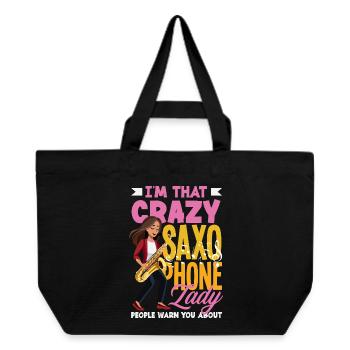 Saxophone - Recycled Shopping Bag Stanley/Stella - black - Front