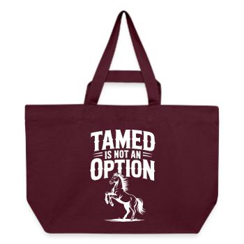 Gezähmt ist keine Option - Recycelte Shopping Bag von Stanley/Stella - Burgunderrot - Vorne