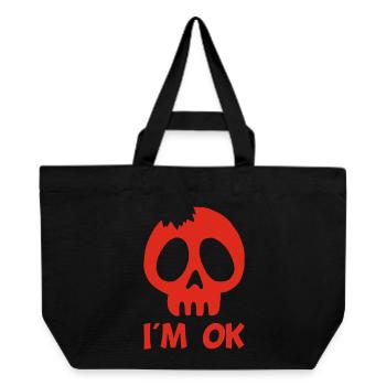 Mir geht es gut (rot) - Recycelte Shopping Bag von Stanley/Stella - Schwarz - Vorne