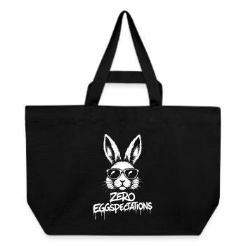 Zero Eggspectations - Recycled Shopping Bag Stanley/Stella - black - Front