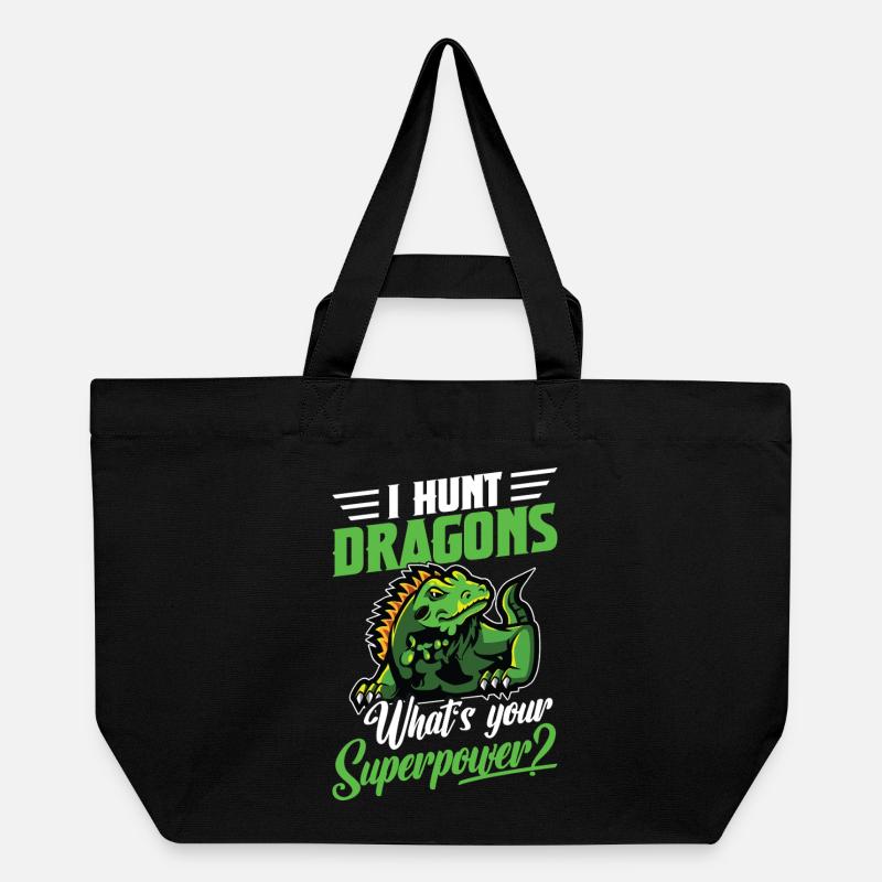 Iguana Hunting Equipment Lizard Control Tech - Recycled Shopping Bag Stanley/Stella - black