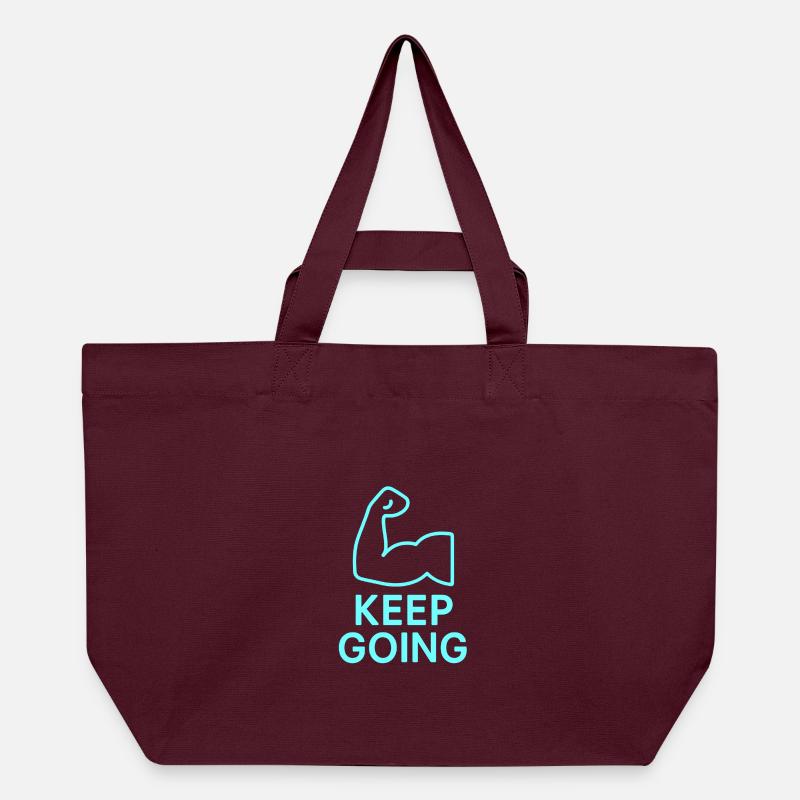 Durchhaltearm Keep Going - Recycelte Shopping Bag von Stanley/Stella - Burgunderrot