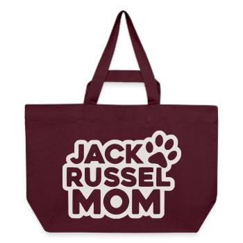 Jack Russell Mom - Recycled Shopping Bag Stanley/Stella - burgundy - Front
