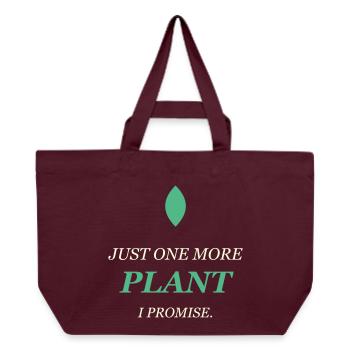 Plant Lover - Just One More Plant - Recycelte Shopping Bag von Stanley/Stella - Burgunderrot - Vorne