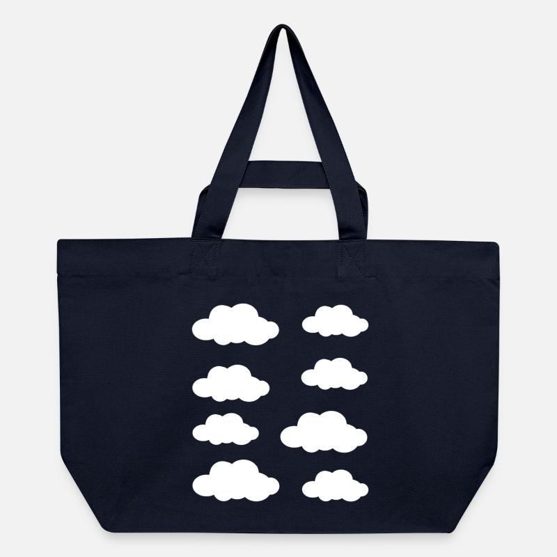 Nuages blancs - Cabas recyclé Stanley/Stella - marine