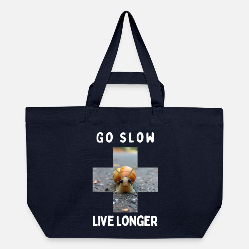 Gehen Sie langsam vor - Recycelte Shopping Bag von Stanley/Stella - Navy