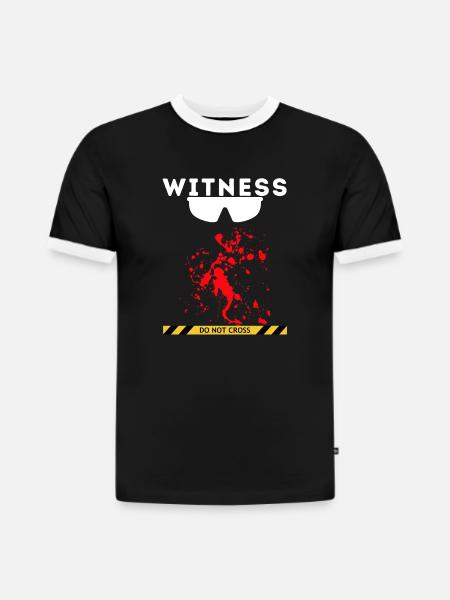 Zeuge - Slim Fit Männer Organic Contrast T-Shirt - Schwarz/Weiß