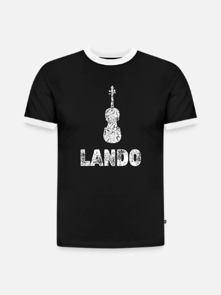 Cadeau pour Lando - T-shirt contrasté homme slim fit en coton bio - noir/blanc