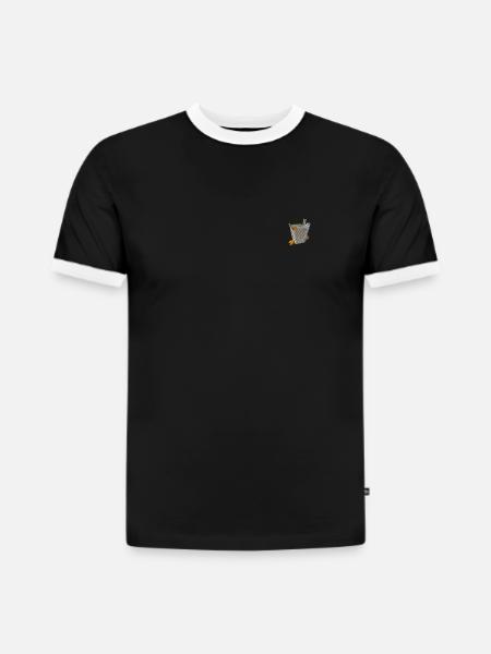 Asian foodbox - Slim Fit Men's Organic Contrast T-Shirt - black/white