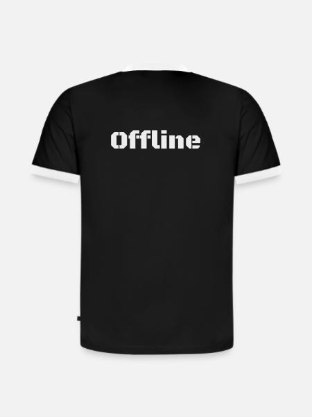 Offline - Slim Fit Men's Organic Contrast T-Shirt - black/white